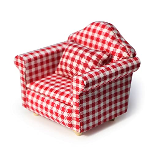 1/12 Scale Plaid Arm Chair