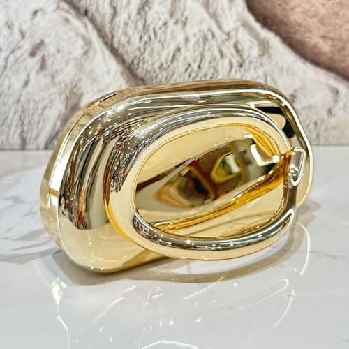 Image of Acrylic Clutch Purse for Women Classic Round Acrylic Evening Handbag Vintage Metal Handlebars Bag for Wedding Party Prom