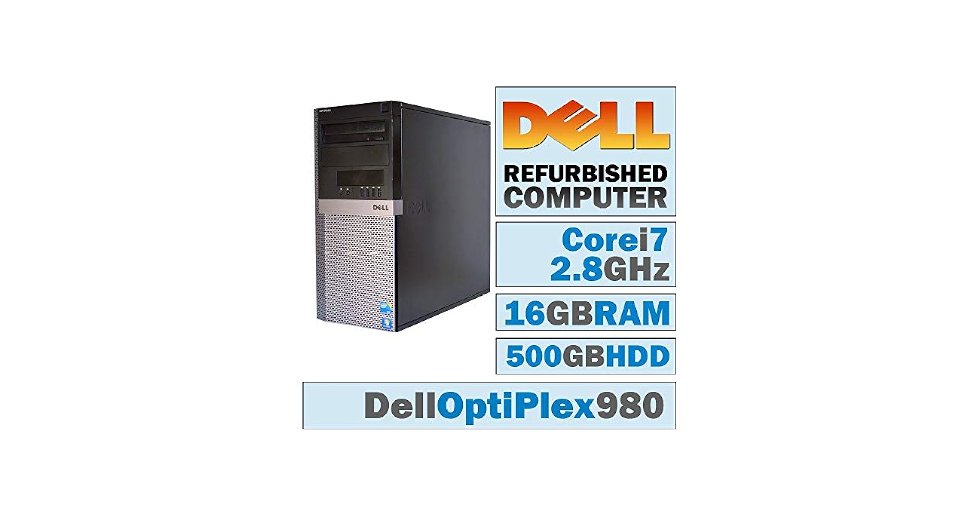Amazon.com: Dell OptiPlex 980 MT/Core i7-860 @ 2.8 GHz/16GB
