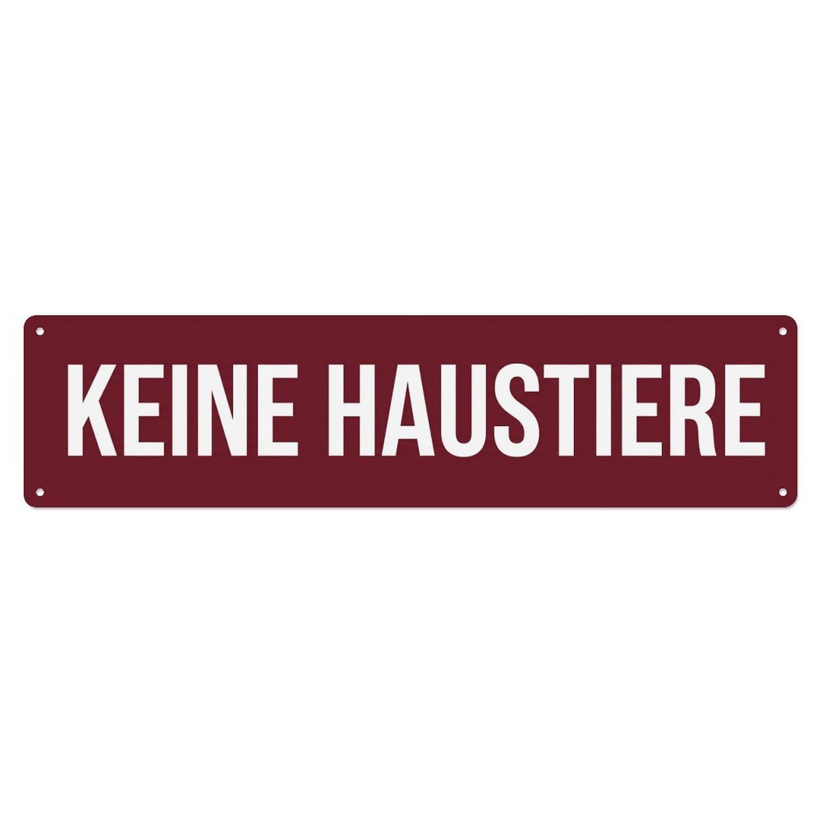 Keine Haustiere Policy Prohibited Metal Tin Sign