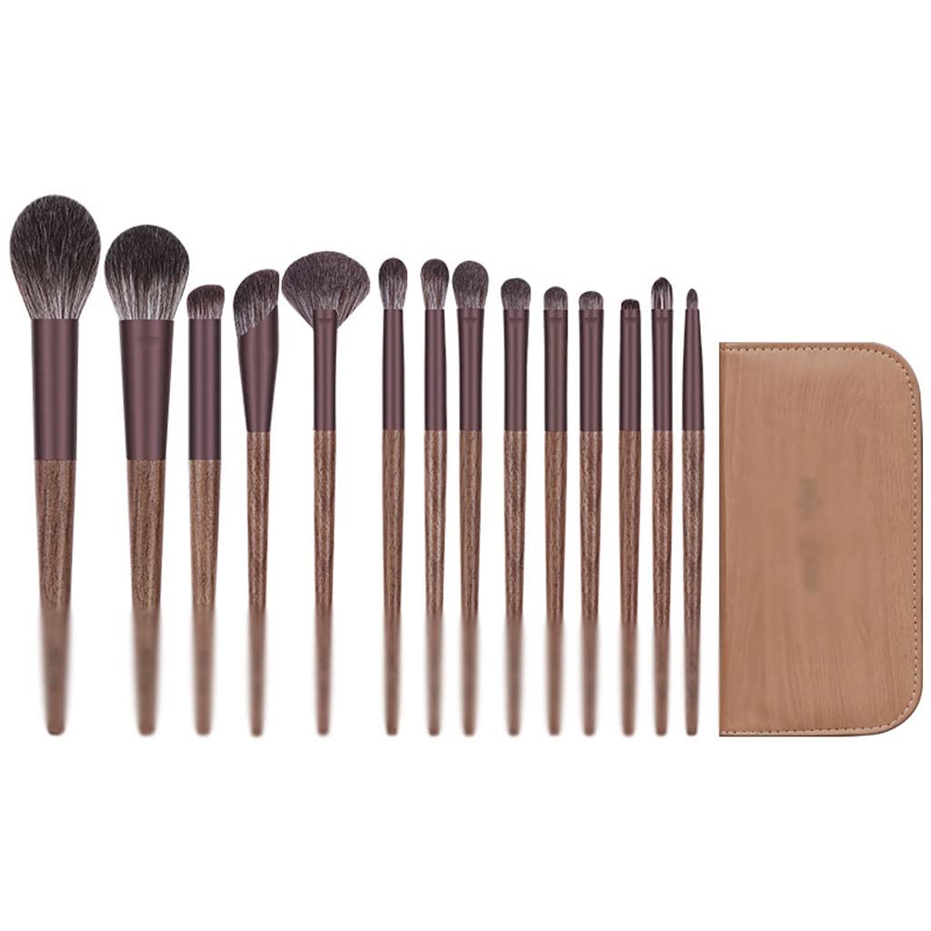 14 Brushes Set Complete Makeup Brush for Face Finishing Loose Powder Blush Eye Shadow