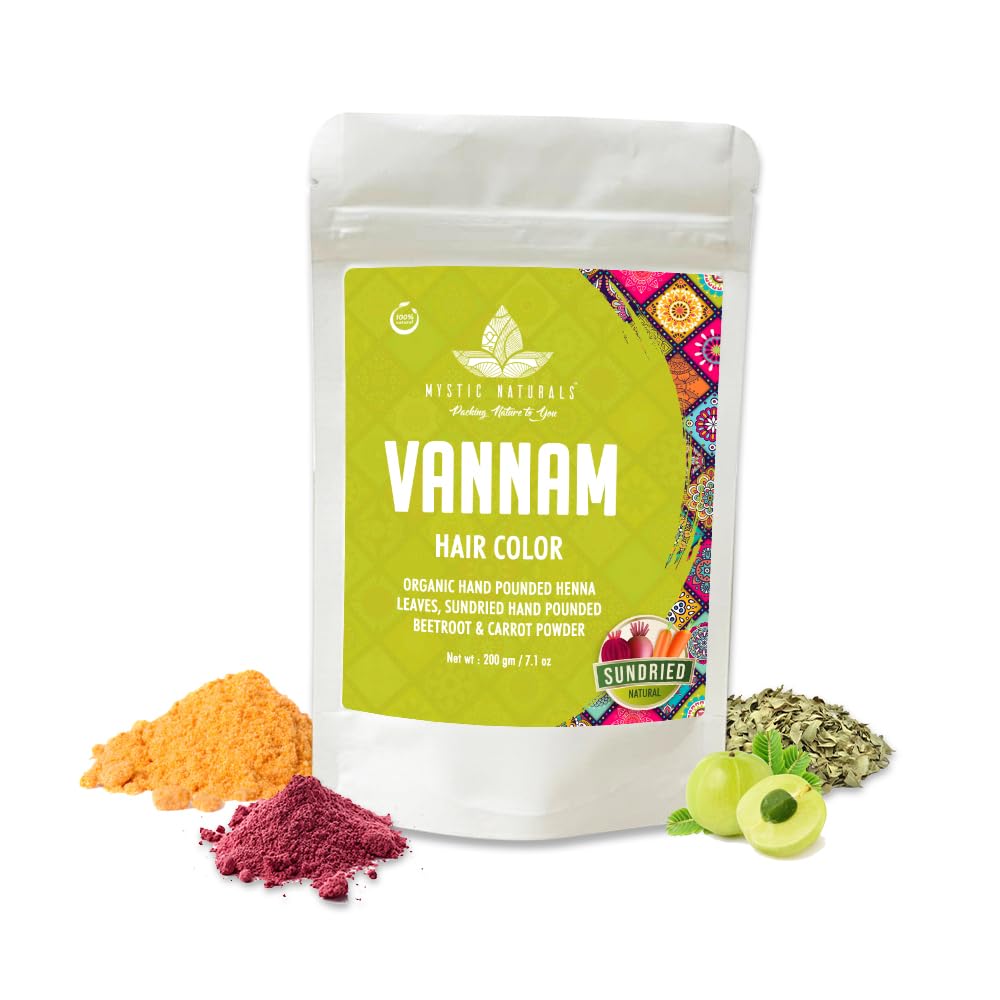 Vannam moisturising hair color- reddish dak brown henna (200g)-image-49