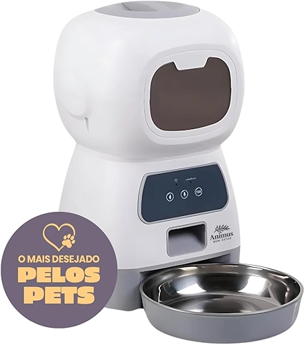 Alimentador Automático Smart Cães Gatos Pets Programável Animus