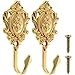Curtain Wall Hooks 2 Pcs Curtain Holdbacks Drapery Holdbacks Vintage Rose Flower Pattern Curtain Side Holders Tieback Hooks for Walls Curtain Tieback Hooks