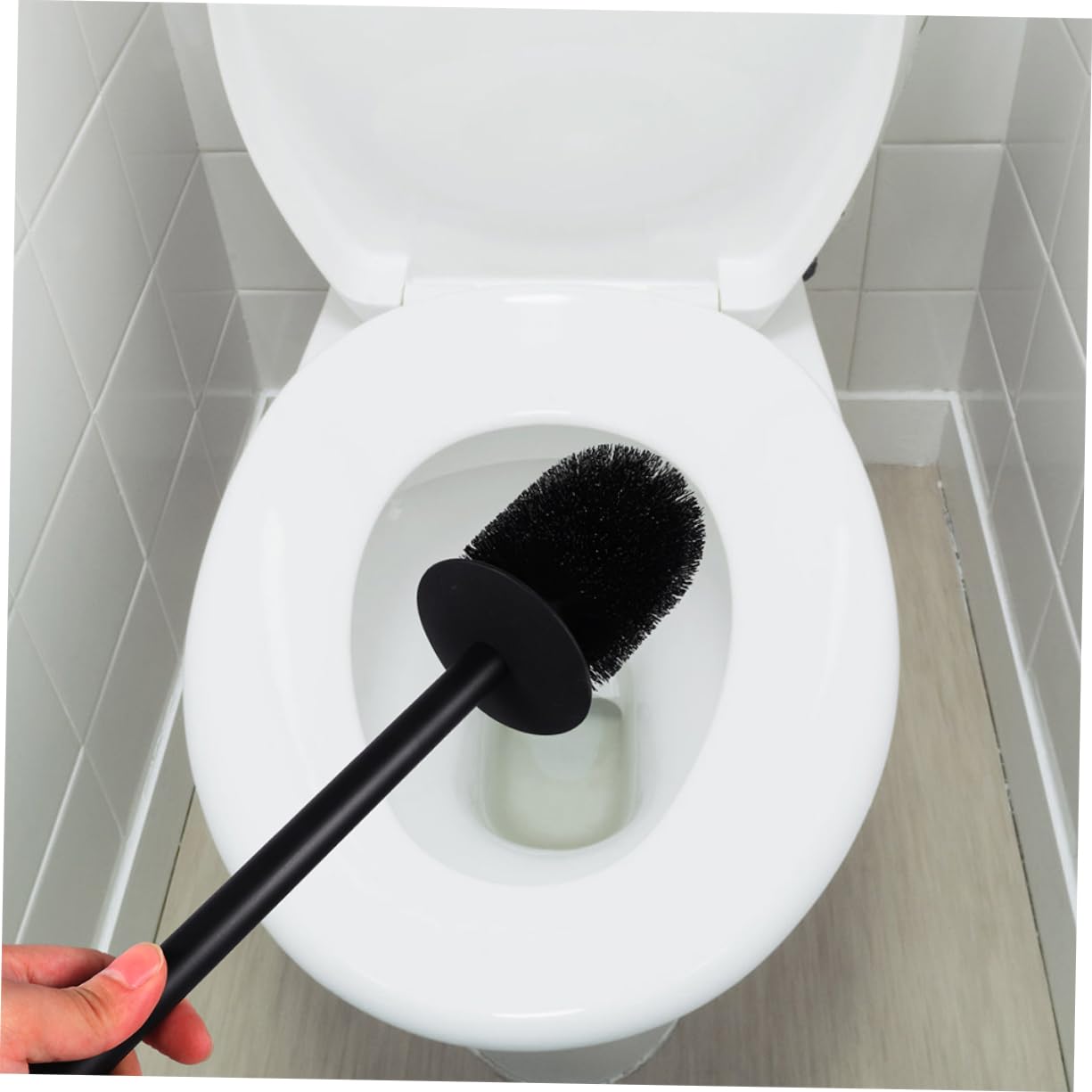 Wand Toilettenbürste mit Halter 2 Satz Aluminium Kunststoff für Zuhause