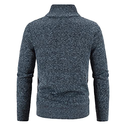 Chaqueta de punto para hombre con cuello levantado y acabados de alta calidad 2