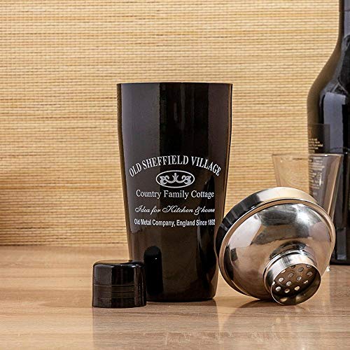 Coqueteleira De Aço Inox The One Preta 750 Ml Etna Preto