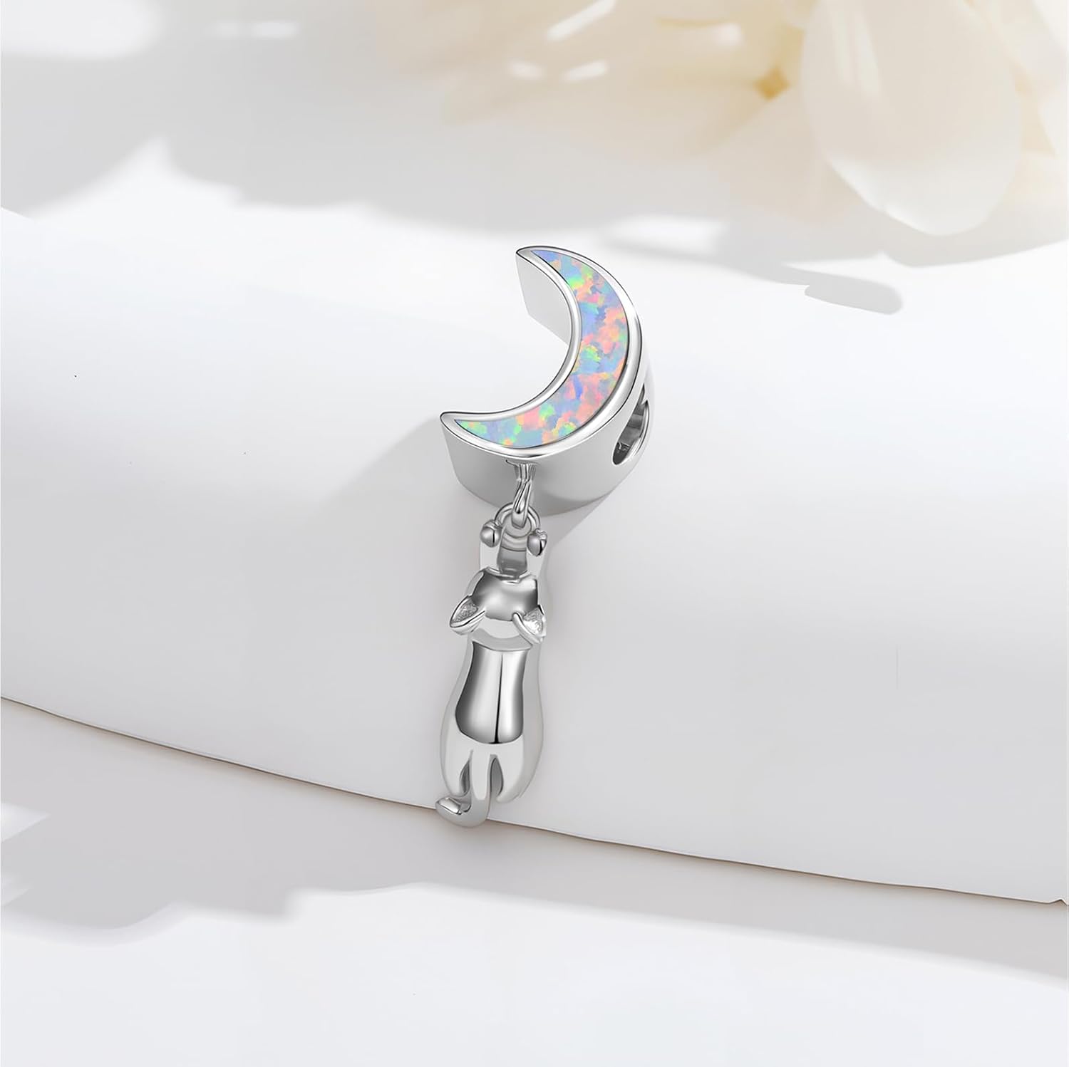 Cat/Bat Earrings for Women 925 Sterling Silver Cat Jewelry Dangle Earrings Gifts