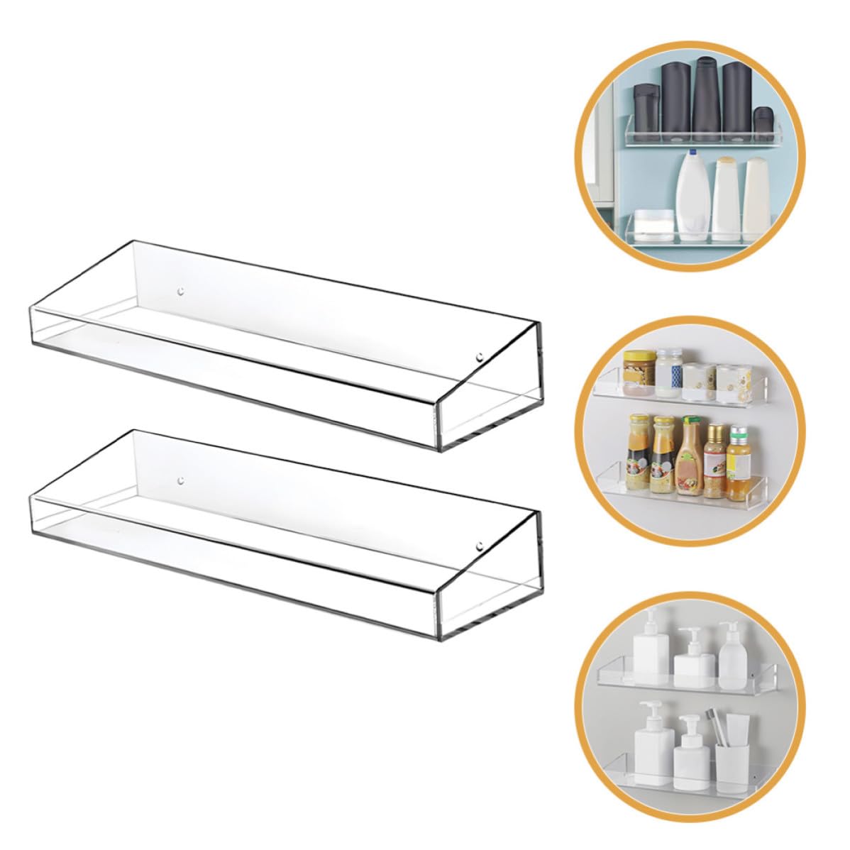 Garneck Estante para Pared de Acrílico para Baño y Salón, Almacenamiento