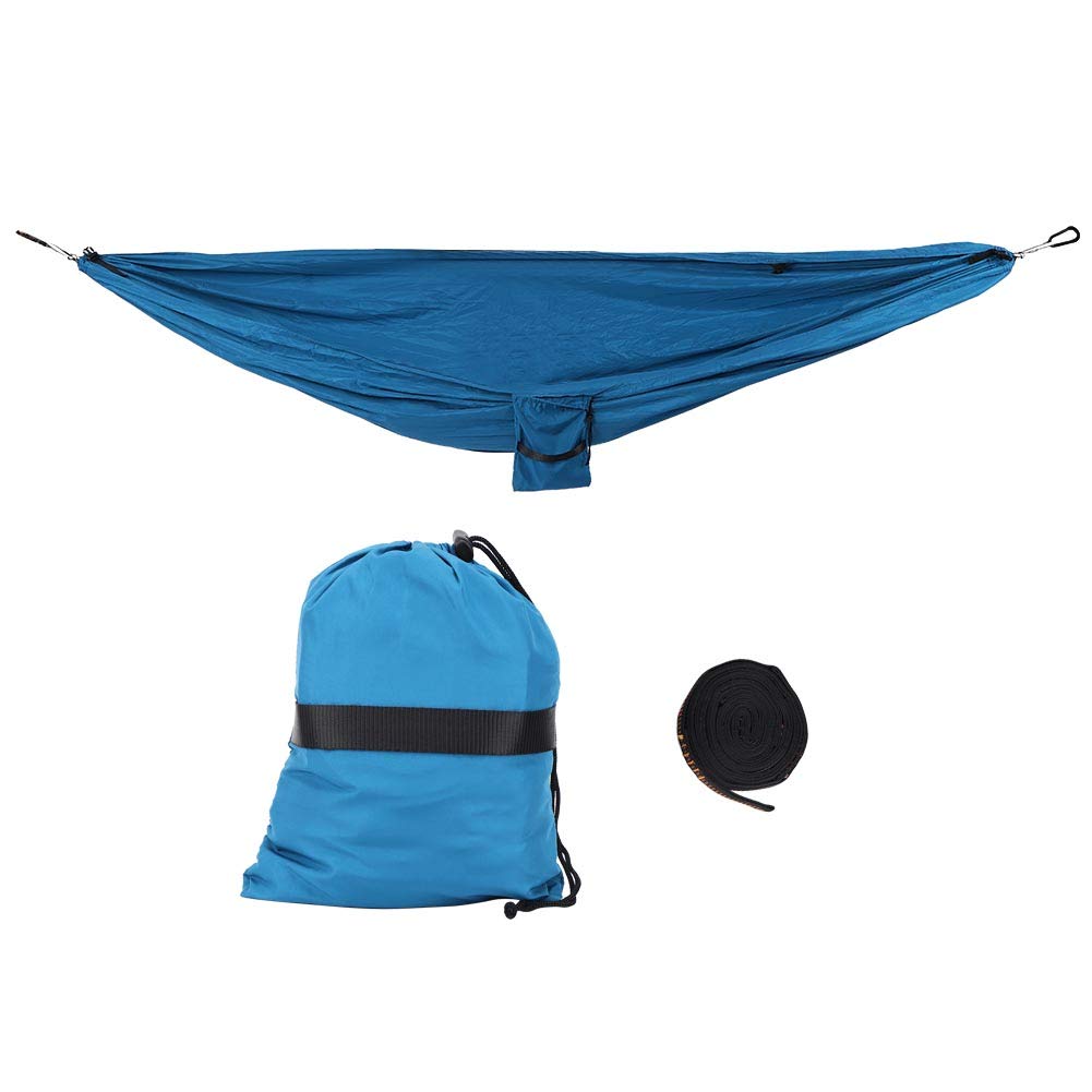 Balançoire portative contre la chaleur : chaise-lit suspendue 260x140 cm bleue