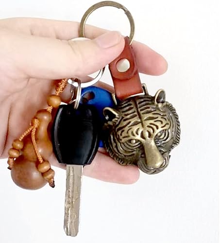 Miniatura 7 de FineUwork 10 llaveros para abridor de botellas de cerveza de tigre, accesorios geniales de llavero de anime, organizador de llavero gótico para