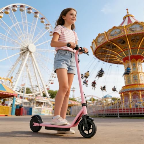 Image of Electric Scooter, 350W-500W Motor, 9 MPH to 22MPH, 10-41 Miles Range, Dual Suspension, Dual Braking, App Control, Foldable Commuter E Scooter for Adults and Teens