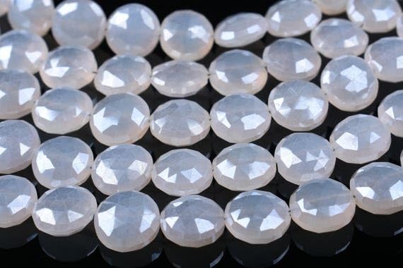 Perles chalcédoine naturelle 9mm pierre facettée briolette pour loisirs créatifs
