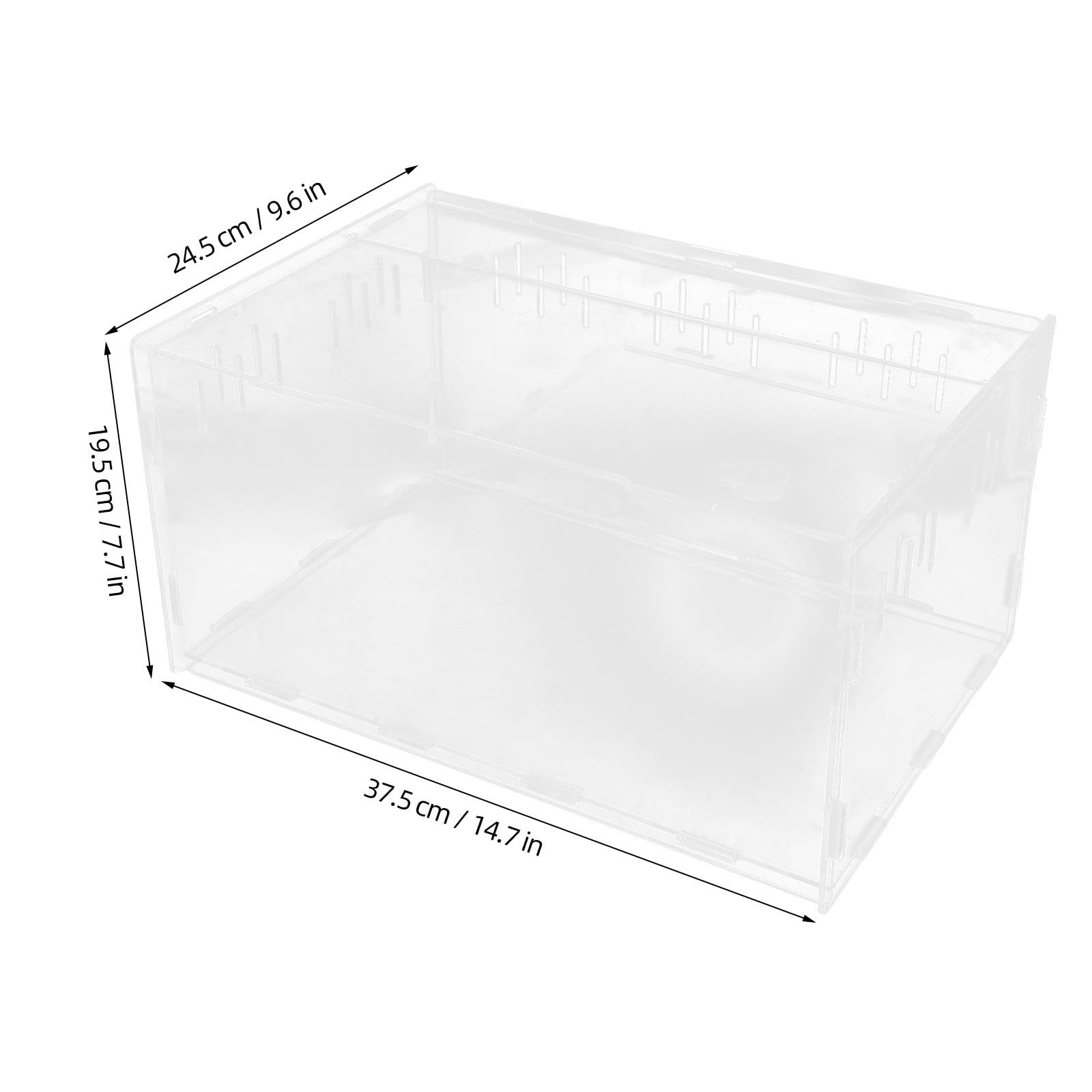 Terrario de Acrílico Transparente para Reptiles, Recinto Apilable