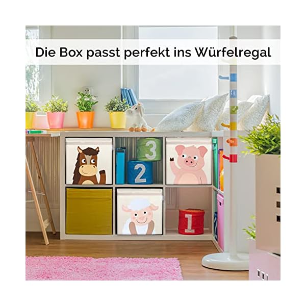 GLÜCKSWOLKE Aufbewahrungsbox Kinder - 15 Motive I Spielzeugkiste mit Deckel für Kinderzimmer I Spielzeug Box Kiste… – Bild 4