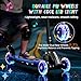 Kick Scooter for Kids 3-7 Age - Three Wheel Light Up Scooters, Lean to Steer,Foldable,Stable Dual Rear Wheels, Adjustable Height, for 3-5,5-7 Year Old Girls Boys Up to 120 Lbs