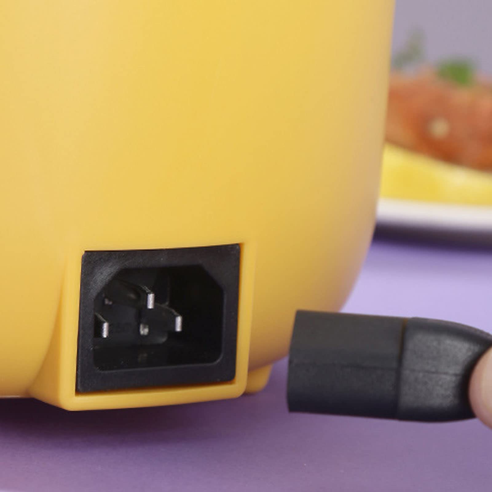 Elektryczny garnek gotowania przenośelektryczkuchenka zboża 1.5l urządzenie gotowania ryżu elektryczny garnek gotowania parze elektryczny gorący garnek elektryczpatelnia (żółta pojedyncza warstwa)