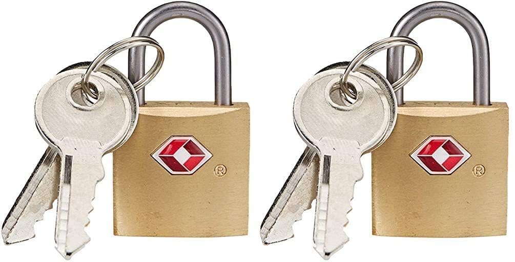 Wagela TSA Approved Brass Padlocks for Travel Luggage, Suitcase Locks, Luggage Locks, Lock for Gym Locker, Backpack (Golden, Pack of 2)-image-11