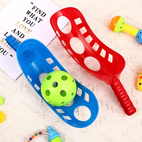 TOYANDONA Scoop Ball Game Interesting Interactive Funny Toss & Catch Set Outdoor Sports Beach Game for Kids Scoop Air Toss for Activity Backyard Classic Garden Lawn Party (Random Color) - Image 2