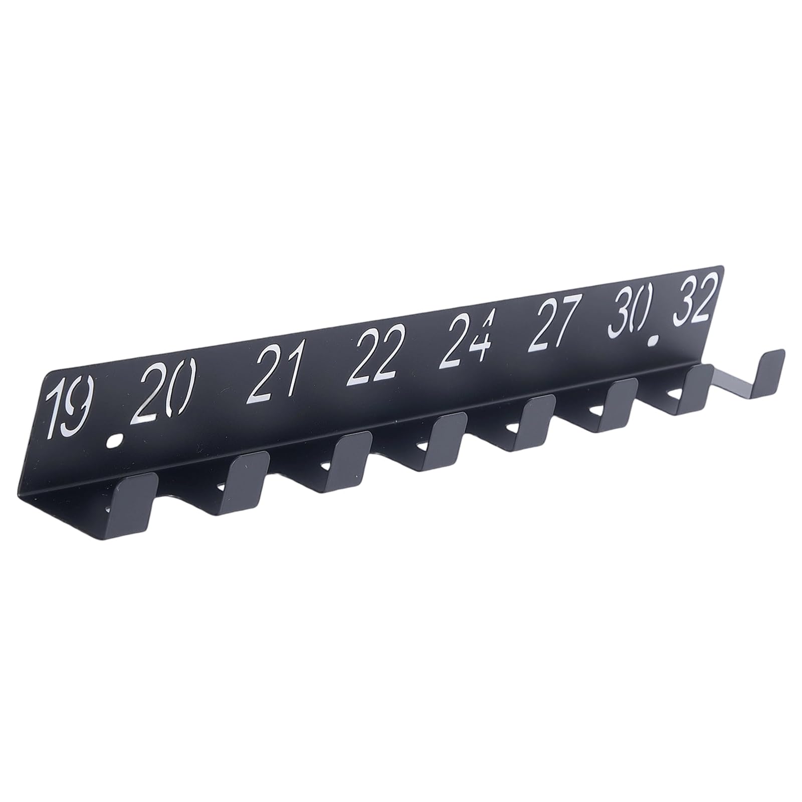 Msioytog Large 19 To 32 Sturdy Black Iron Wrench Rack Wall Mounted Space Saving Hangers Holder For Garage Tool Storage Workshop Organization Wall Mounted Tool Organizers