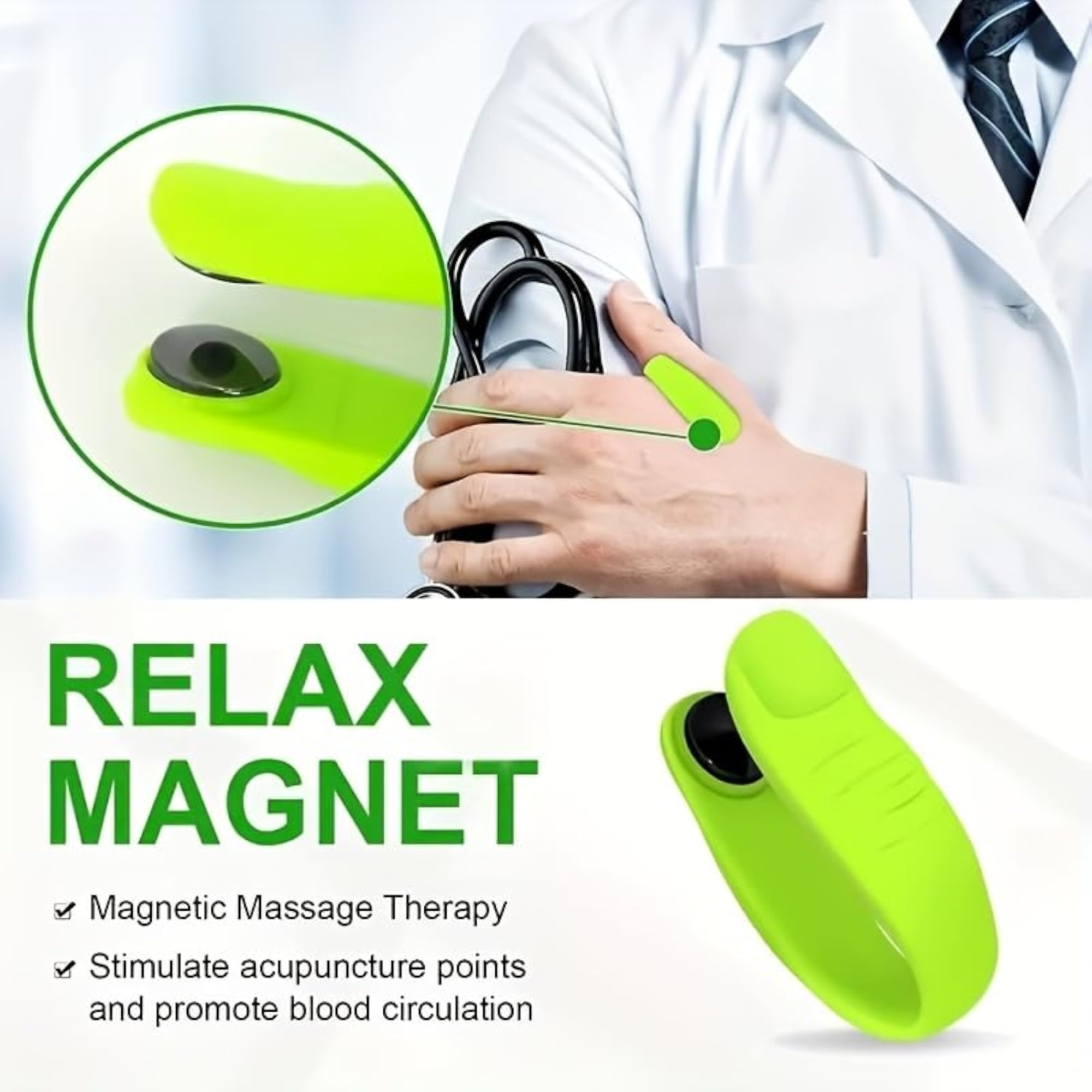 Hand Pressure Point Clip for Detoxification & Relief