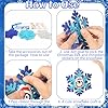Fennoral 18 Pack DIY Snowflakes Craft Kit for Kids Make You Own Snowflake Foam Sticker Ornament DIY Christmas Arts and Crafts for Chirstmas Party Supplies Winter Christmas Tree Decoration #2