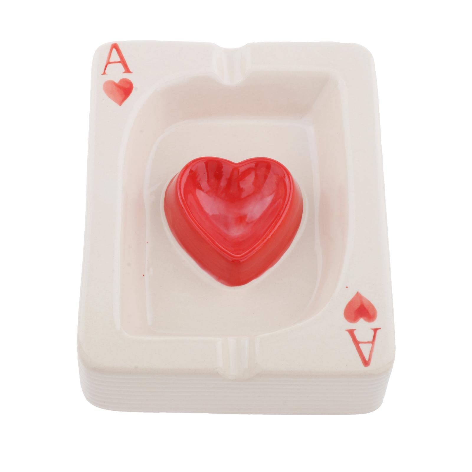 Ceramic Cigarette Ashtray Poker Desktop Modern Craft Ornament Ash Tray RedHome & Garden|Home Dacor|Figurines-picture-22