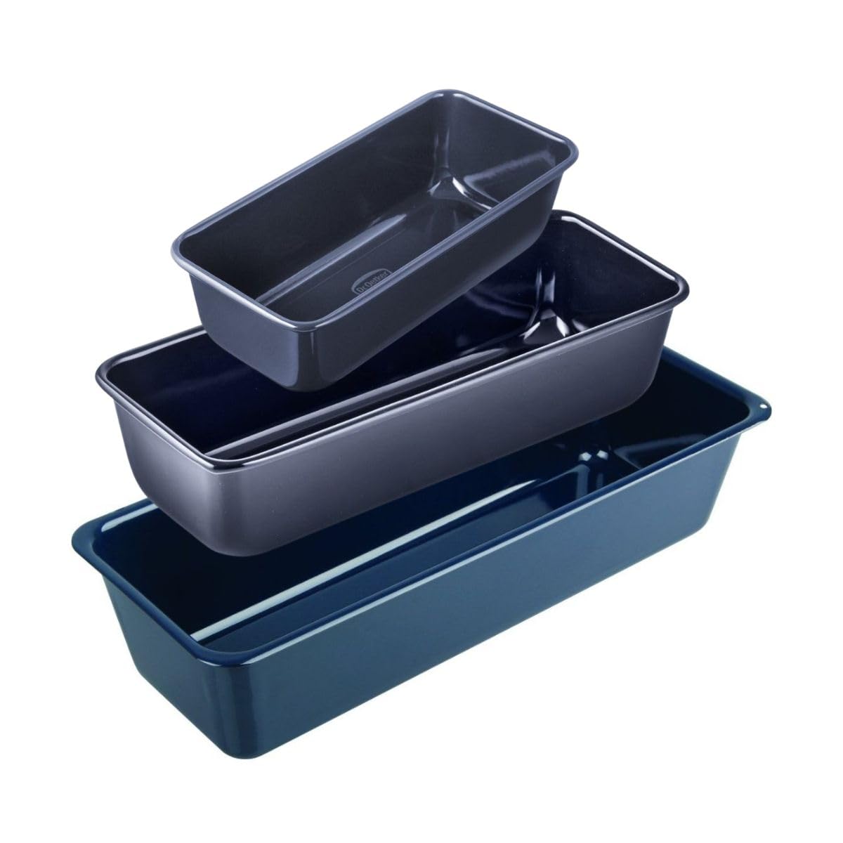 Dr. Oetker 9924550 - Juego de 3 moldes para tartas, 3 moldes para tartas, molde rectangular, molde para hornear, molde para tartas, acero, esmalte, 30 cm, 35 cm, 25 cm, 35 cm, 3 unidades