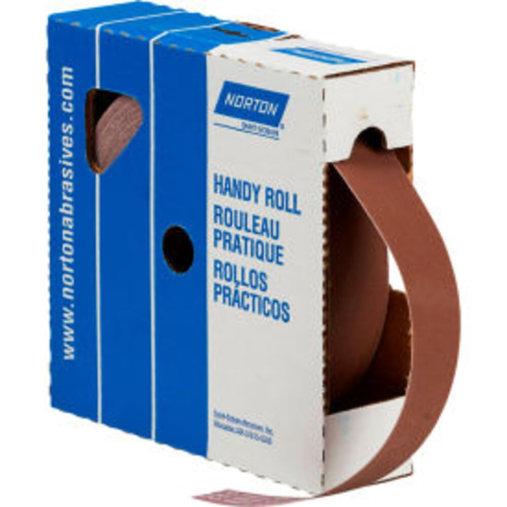 Norton K225 Metalite, rotolo, Cloth backing, ossido di alluminio, 5,1 cm larghezza x lunghezza 45,7 m, grana P120 (confezione da 5)