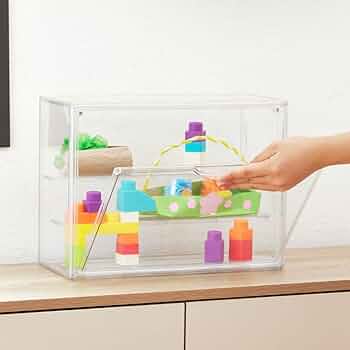 Amazon｜3COINS マルチクリアボックス棚付き｜収納ケース