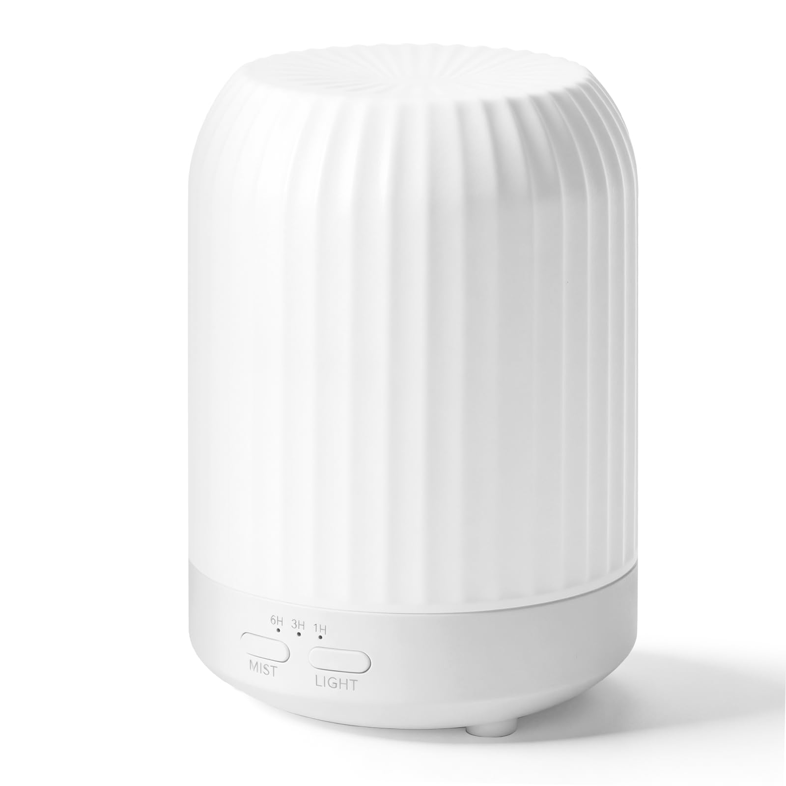 Romon Humidificador, 250ML Difusor Aceites Esenciales, Difusor Eléctrico Ultrasónico de Aceites Esenciales con 7 Colores LED Humidificador de Aire para Apartamento Oficina Casa Yoga-Blanco