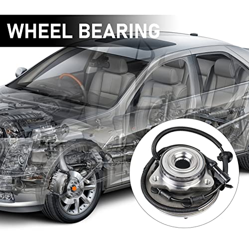 Macel 515050 Front Wheel Hub Bearing Assembly Compatible With 02-05 Ford Explorer, 03-05 Lincoln Aviator, 02-05 Mercury Mountaineer 5 Lugs W/Abs #TOP3