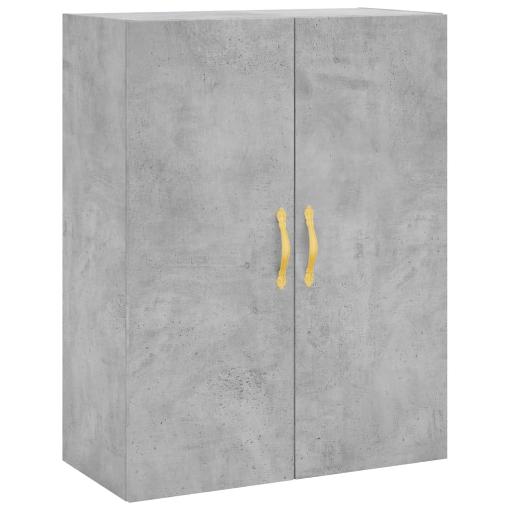 Credenza Grigio Cemento 69,5x34x180 cm Legno Multistrato