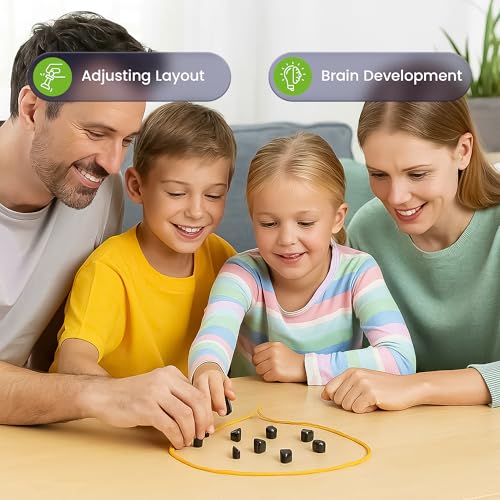 Magnetic Chess game with Stones, Fun Strategy Game for Kids and Adults, Educational Chess and Checkers for Family, Portable and Travel-Friendly, for Christmas and Birthdays - Image 6