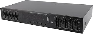 20-Band Audio Equalizer, Adjustable 20 Bands EQ Car Stereo Amplifier Graphic Equalizer with Built in Bluetooth, Stereo USB Intput, Output