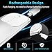 immagine 4Zienstar-Mouse Wireless Ricaricabile Ultra Sottile con Ricevitore USB, Silenzioso Clic, Guscio in Lega di Alluminio, Batteria al Litio 600Mah per MacBook, Laptop e Computer PC (Argento)