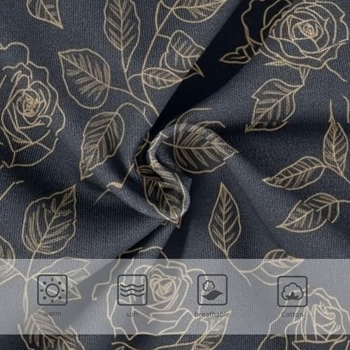 Toddlers Underwear Floral 2t Cotton Little Girl Panties Personalized Briefs Girls Undies Elegant Gold Floral Leaves Black3