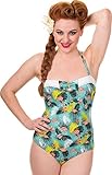 Banned Damen Bademode Wanderlust Retro Tropical Badeanzug Mehrfarbig XS