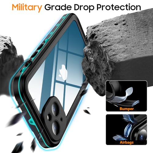 Coque étanche pour iPhone 13 avec protection écran et objectif intégrés de 6,1 pouces