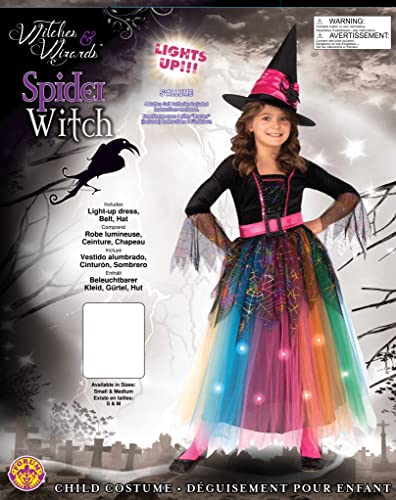 Disfraz Spider Witch con luces para niñas Talla M miniatura 2