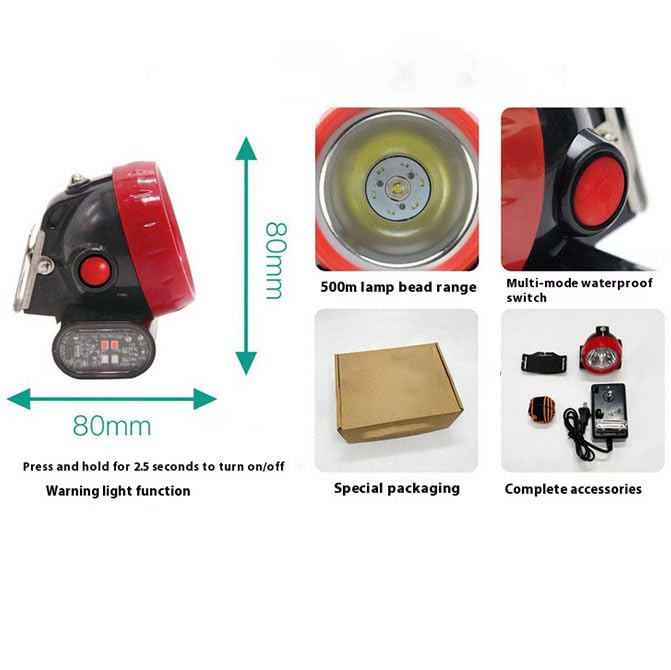 5200mAh Superjasna lampa górnicza LED, 8W akumulatorowa lampa na kask, wodoodporna latarka górnicza IP68, odpowiednia dla górników, tuneli itp.