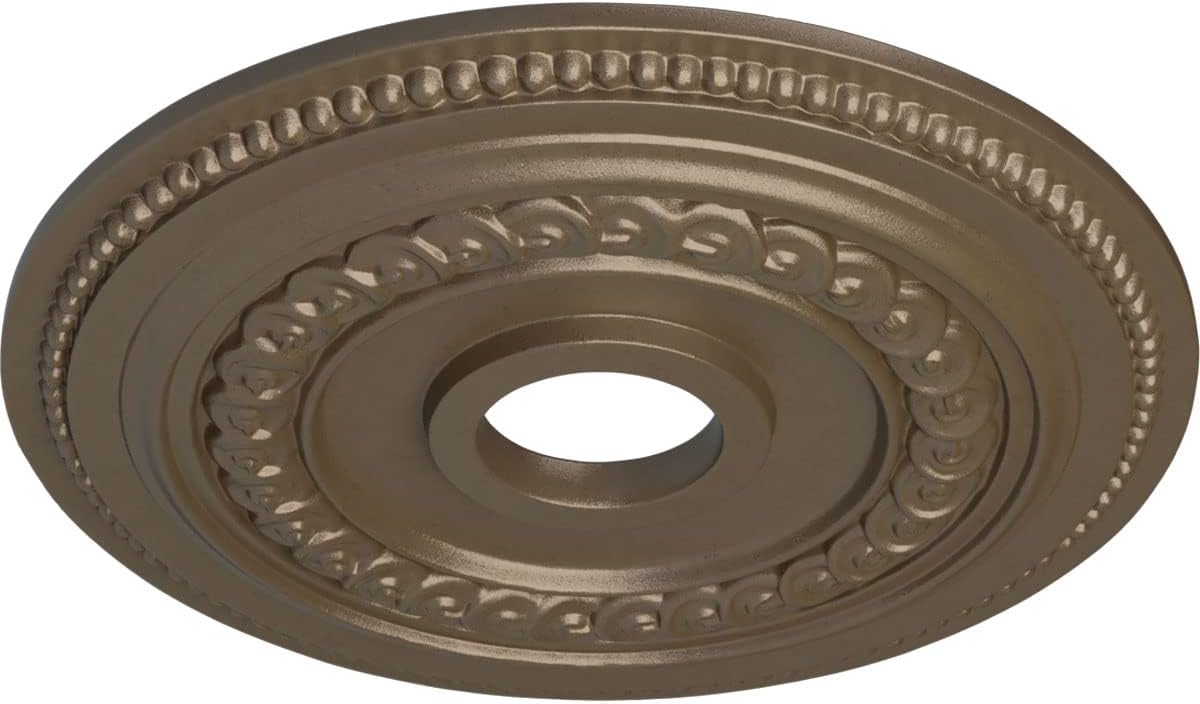 Ekena Millwork CM18OL1WSS Oldham Ceiling Medallion, Warm Silver