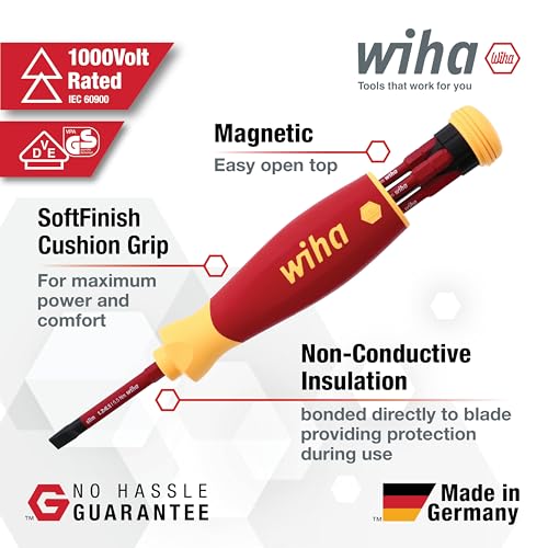 Wiha 28345 SlimLine PocketMax multi-driver isolé robuste en acier premium - 6