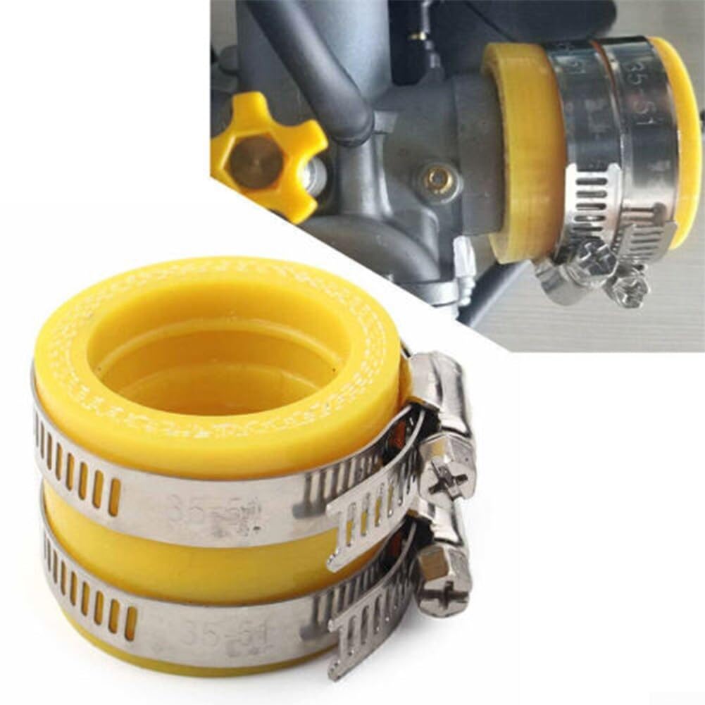 Colector de admisión de carburador a filtro de aire de 28 mm y 30 mm, adaptador de goma amarilla para PWK GZ OKO ZSDTRP, compatible con ATV Scooter Dirt para bicicleta