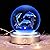 pinyan Dolphin Gift 3D Crystal Ball with LED Light Base Unique Figurine Lamps Laser Engraved Nightlight for Kids Gifts Dolphin Lovers Girlfriend Wife Mom Lovers Girls Boys Birthday Christmas