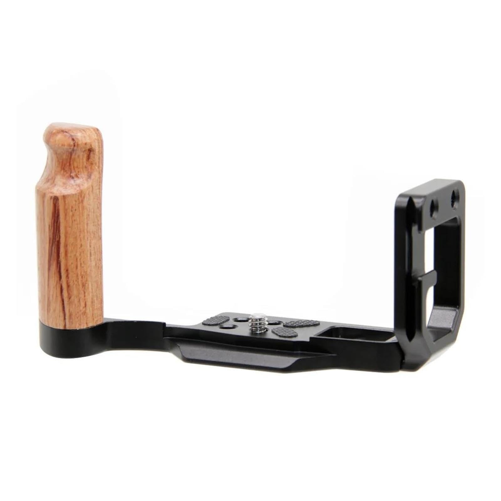 Piastra L a sgancio rapido, compatibile con Olympus, EM10IV | Base QR con manico in legno, staffa impugnatura, supporto treppiede, foro 1/4in, porta cold shoe