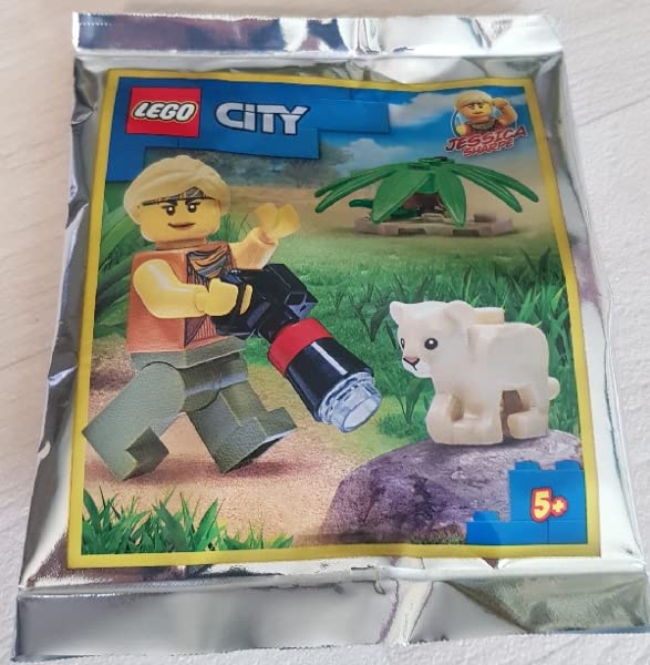 LEGO City Jessica Sharpe Minifigure and Baby Lion Foil Pack Set 952112 (Bagged)