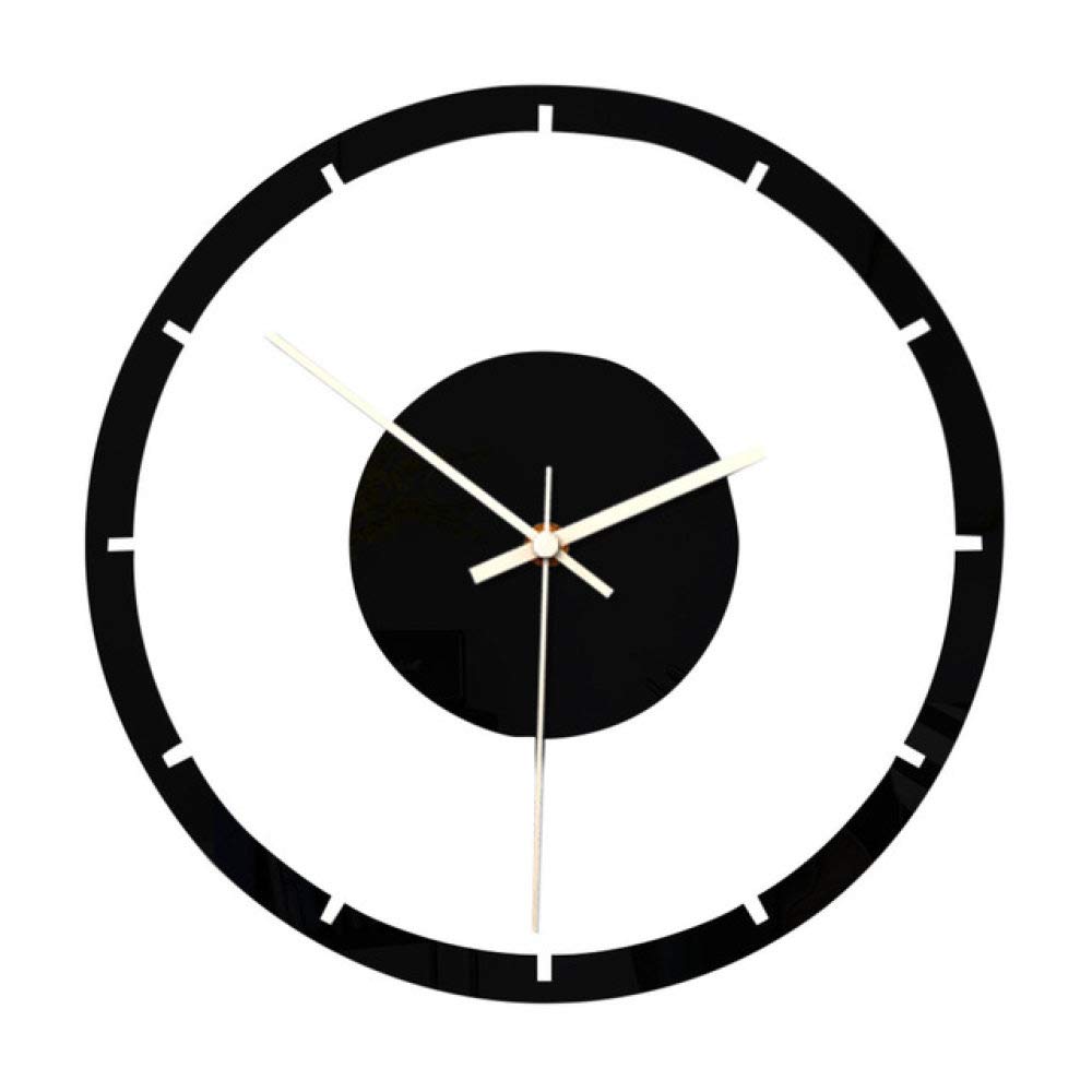 Horloge murale 3D acrylique silencieuse pour salon moderne sans tic-tac