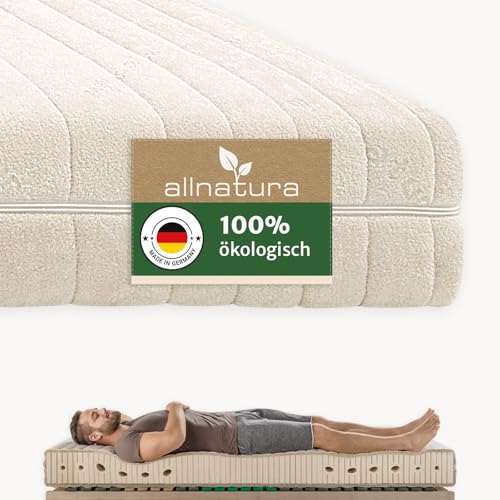 allnatura Naturlatex-Matratze Supra-Comfort - Orthopädische Matratze 90x200 cm, Medium (H3), Höhe: 16 cm - 7-Zonen-Stützsystem - In Deutschland...