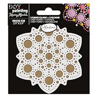 Aladine - Kit Pochoir & Support Mandala 30 cm - Pour Créer Mandalas en Dot Painting - Peinture sur Galet, Bois, Tissus, Toiles - Dotting Peinture Points - Loisirs Créatifs - 85507 Aladine - Kit Pochoir & Support Mandala 30 cm - Pour Créer Mandalas en Dot Painting - Peinture sur Galet, Bois, Tissus, Toiles - Dotting Peinture Points - Loisirs Créatifs - 85507